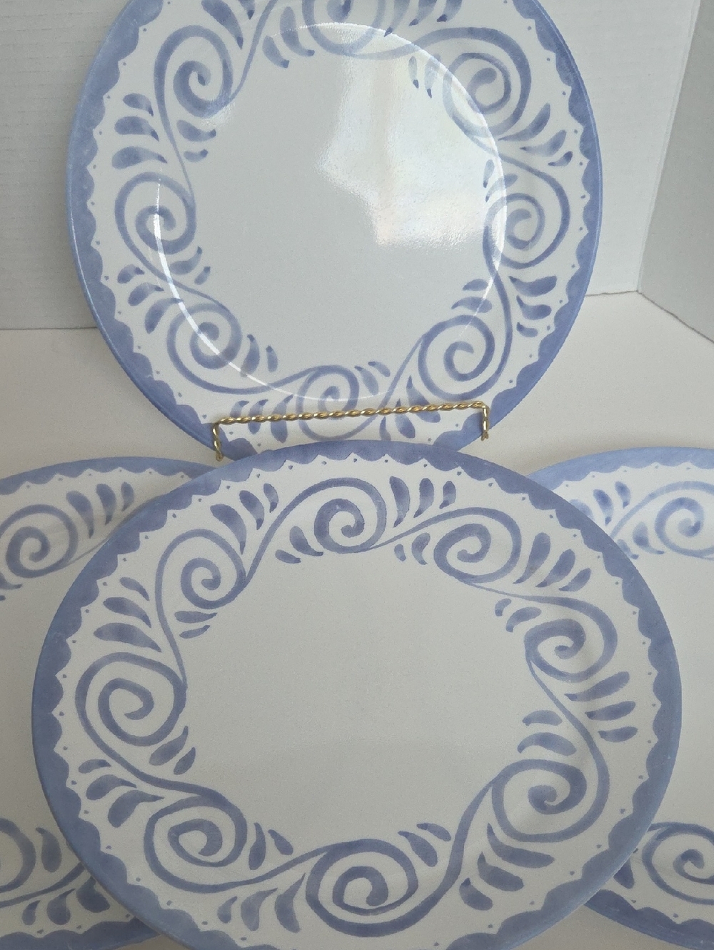 4Pc Corelle Ocean View Dinner Plates Set of 4 10 1/4" Round - Picture 3 of 9